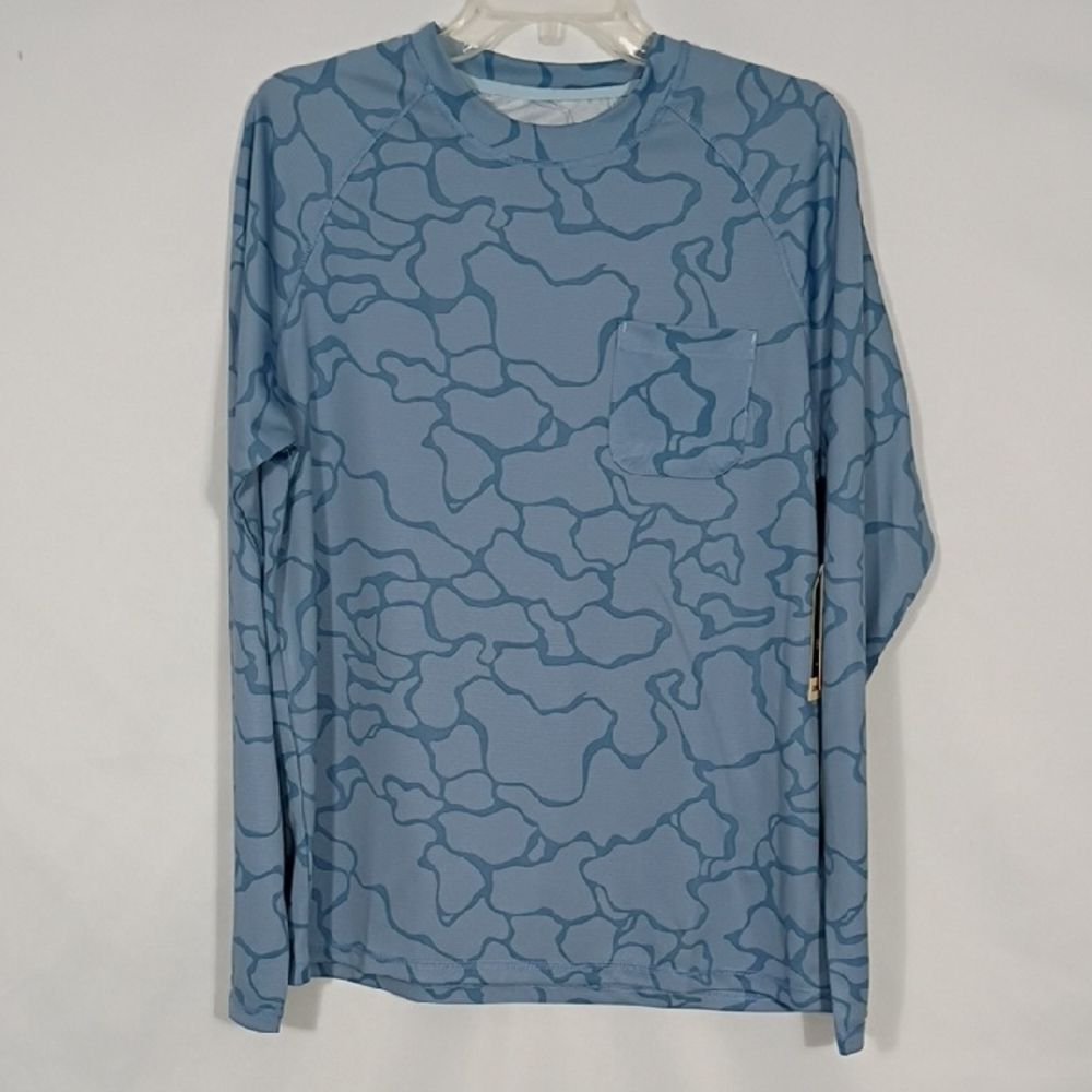 NWT Horizon By Bass Creek Outfitters Vntg Indigo Upf 50 Long Sleeve Top Men Sz M